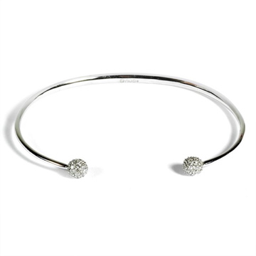 14K White Gold Ladies Diamond Bangle 1ct TW