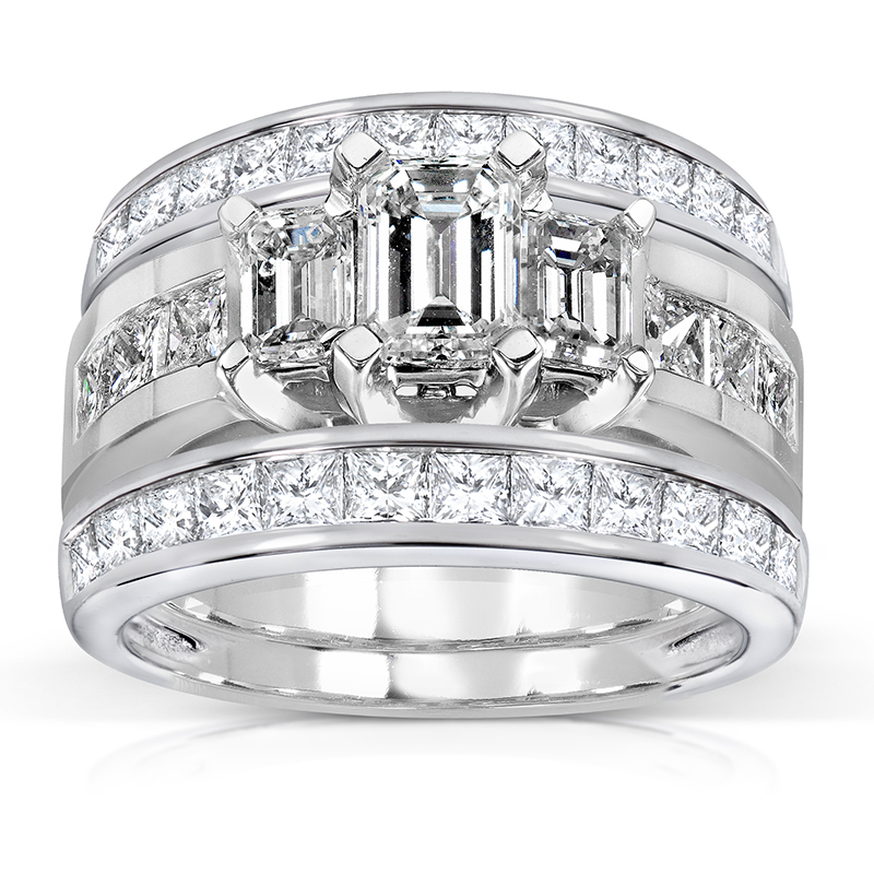 14K Diamond Wedding set 3ct TW