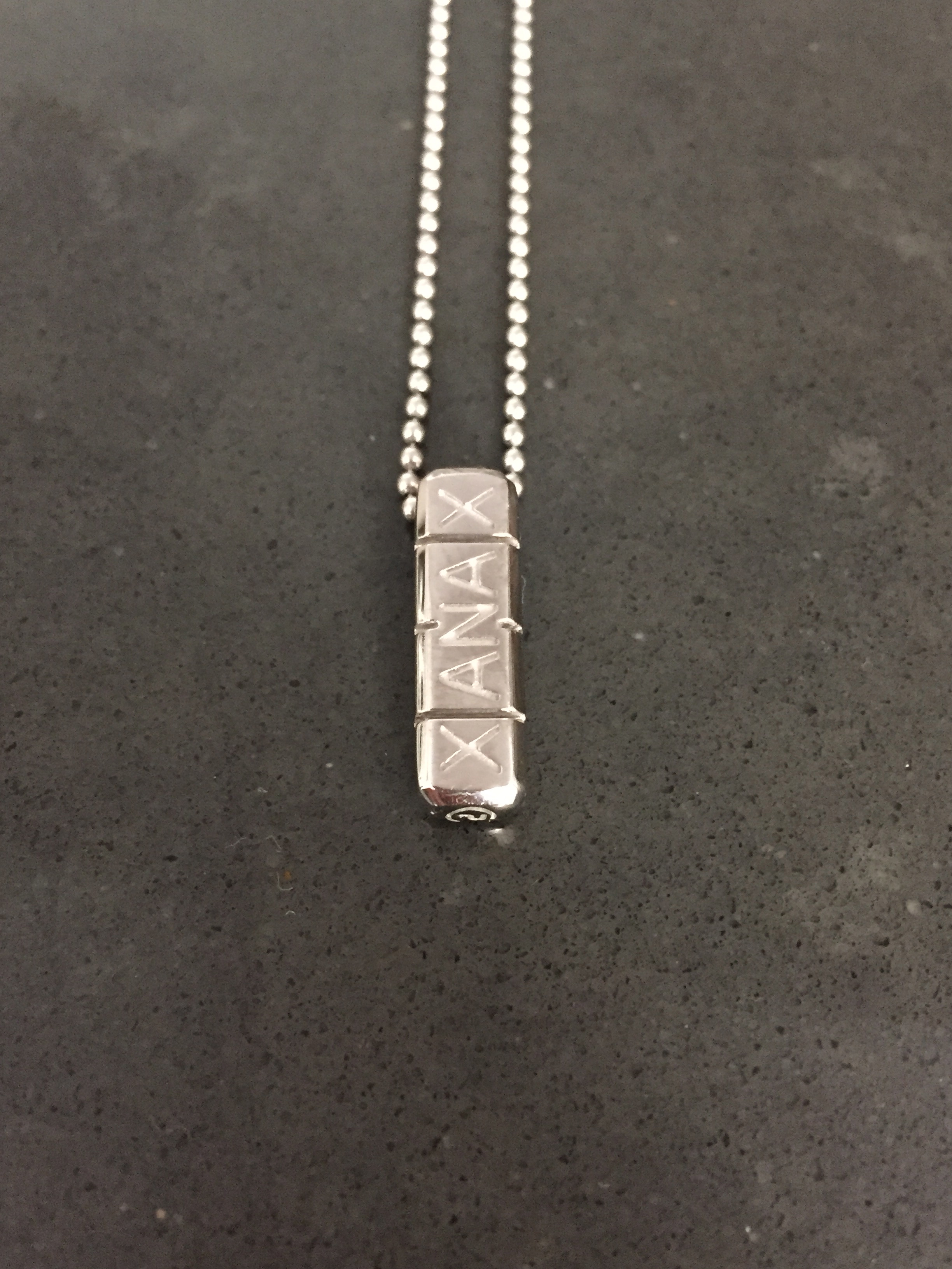 10K Xanax Pill Pendant