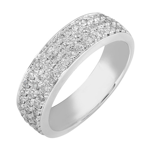 Round Diamond Bandin 14k White Gold 2/3ct TW