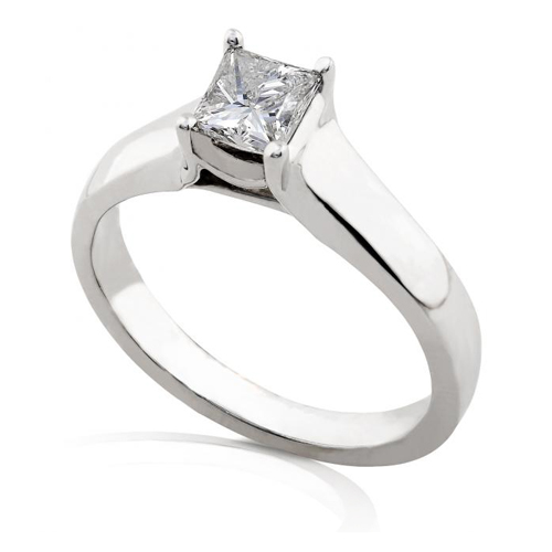 Princess Cut Diamond Solitaire Engagement Ring in 14K 5/8ct TW