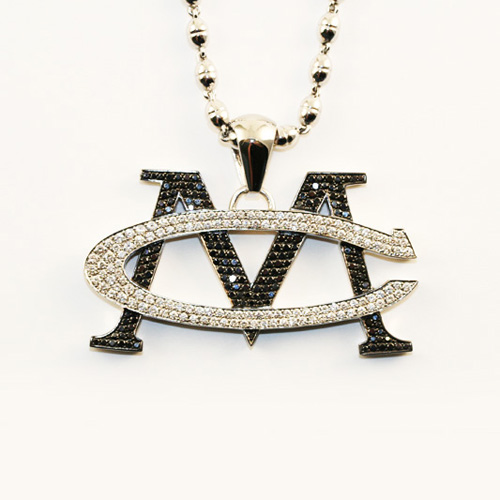 MC Pendant in 14K White Gold - Click Image to Close