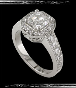 Ladies' Engagement Ring in 14K White Gold