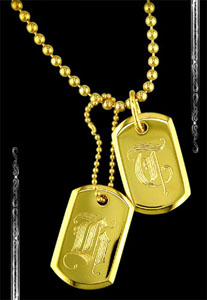 Baby Dogtag in 18K Yellow Gold