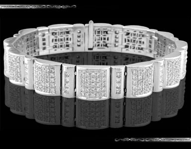 Men's Bracelet in 14K White Gold