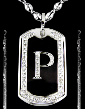 platinum dog tag chain