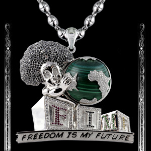 Freedom Is My Future Pendant in Platinum