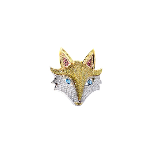 Diamond Fox Pendant - Click Image to Close