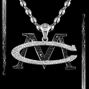 "MC" Pendant in Palladium